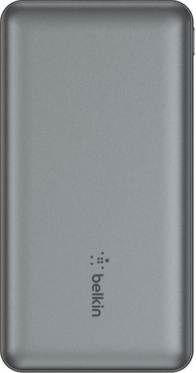 Belkin BoostCharge Power Bank 10000mAh 15W με 2 Θύρες USB-A και Θύρα USB-C Γκρι