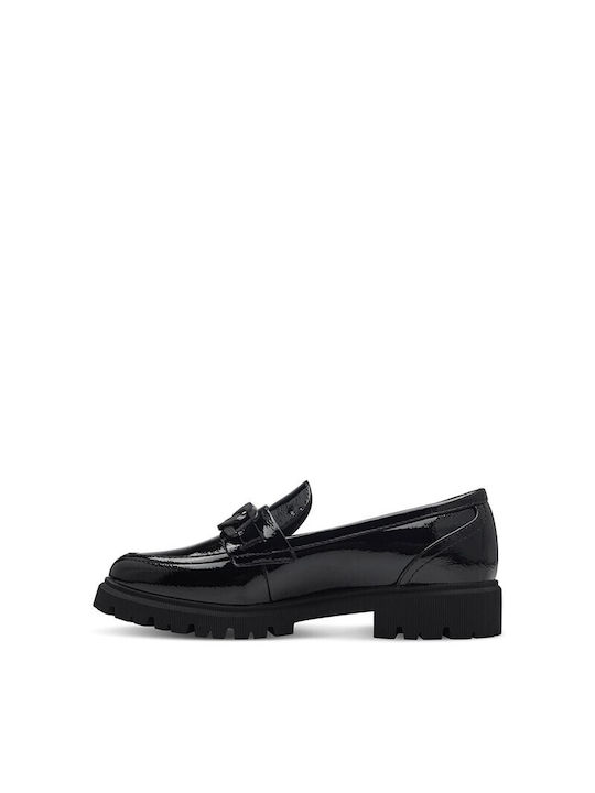 S.Oliver Patent Leather Women's Moccasins in Black Color