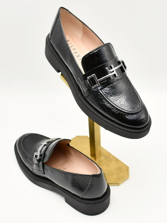 Δερμάτινα Γυναικεία Loafers σε Μαύρο Χρώμα