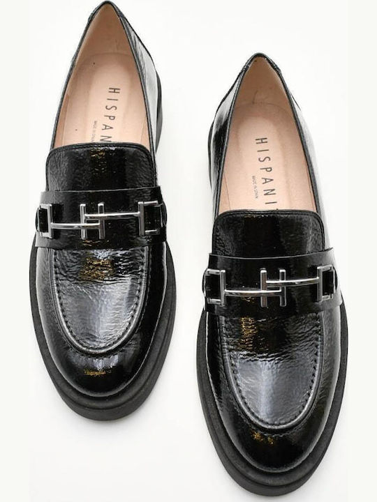 Δερμάτινα Γυναικεία Loafers σε Μαύρο Χρώμα