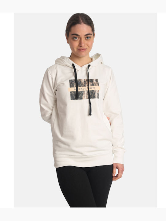 Paco & Co Women's Hooded Sweatshirt Off White