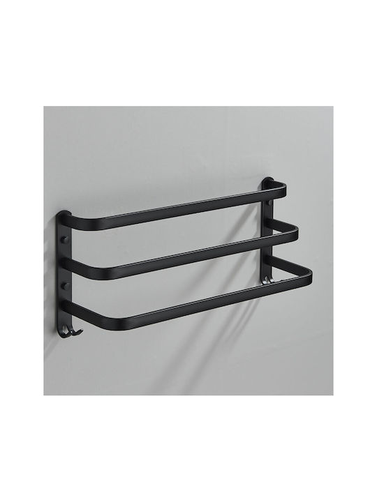 Schiene Badezimmer Dreifach Wandmontage Schrauben ​50x50cm Schwarz