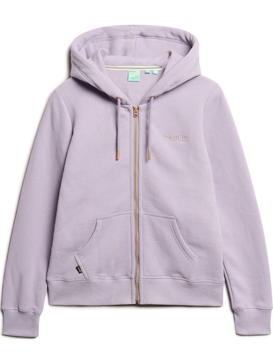 Women's Sweatshirt Jacket Hooded Purple