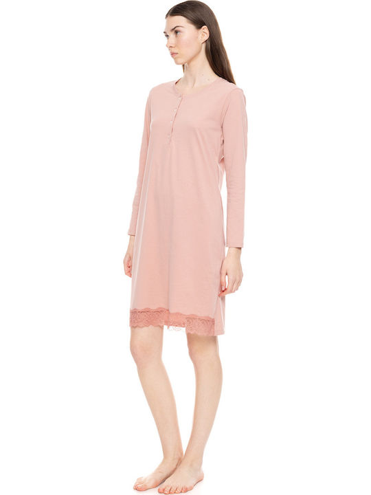 Pink Label Winter Women's Nightdress Pink
