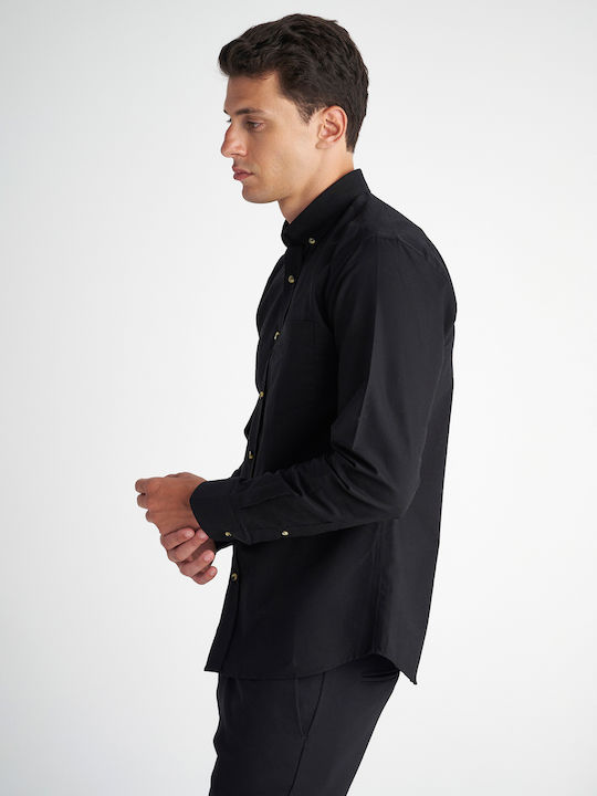 Staff Men's Shirt Cotton Black