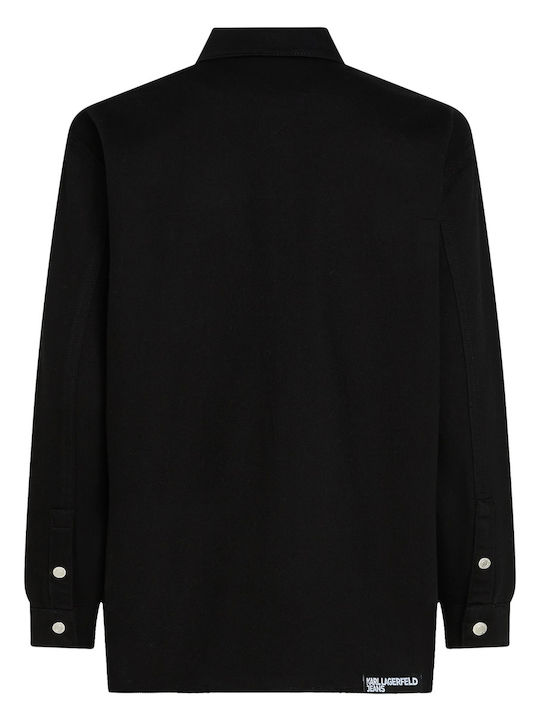 Karl Lagerfeld Herrenhemd Overshirt Black