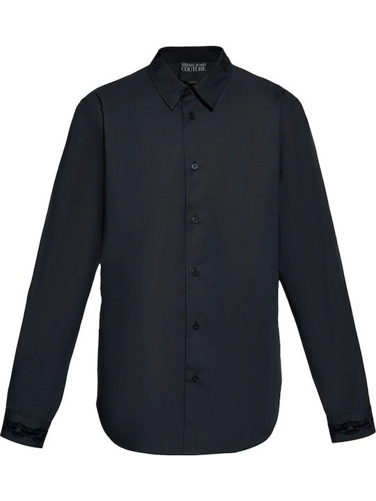 Long-sleeved Cotton Shirt Black