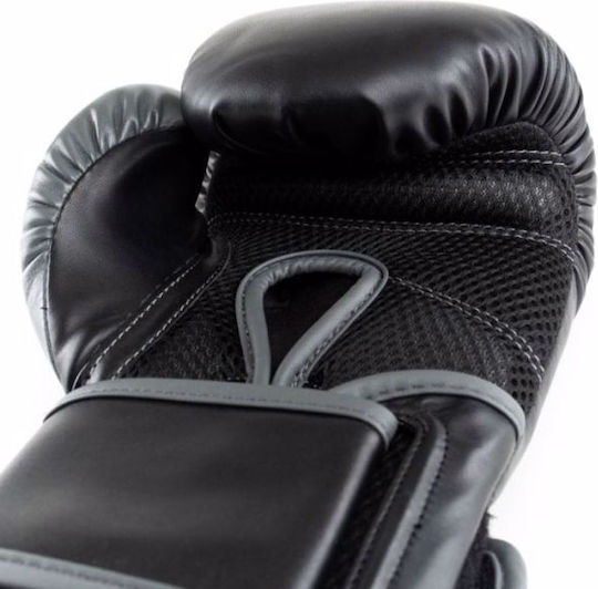 Everlast Powerlock 2 Γάντια Πυγμαχίας από Συνθετικό Δέρμα για Αγώνα Μαύρα