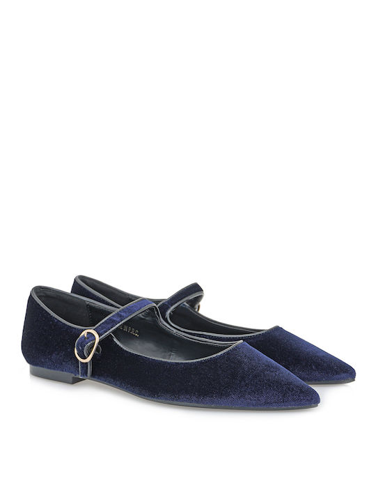 Exe Fabric Ballerinas Blue