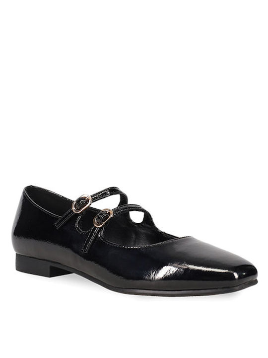 Migato Damen Ballerinas aus Lackleder mit Riemen in Schwarz Farbe