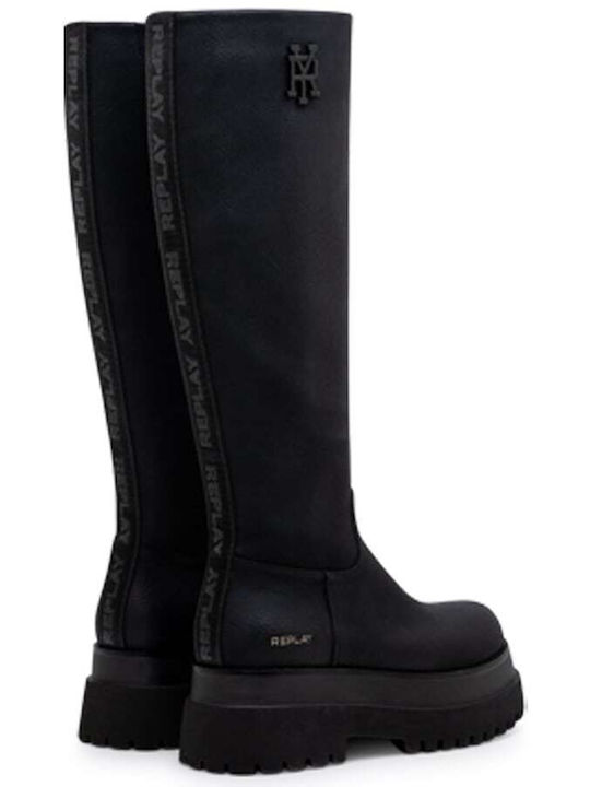 Replay Medium Heel Women's Boots Black