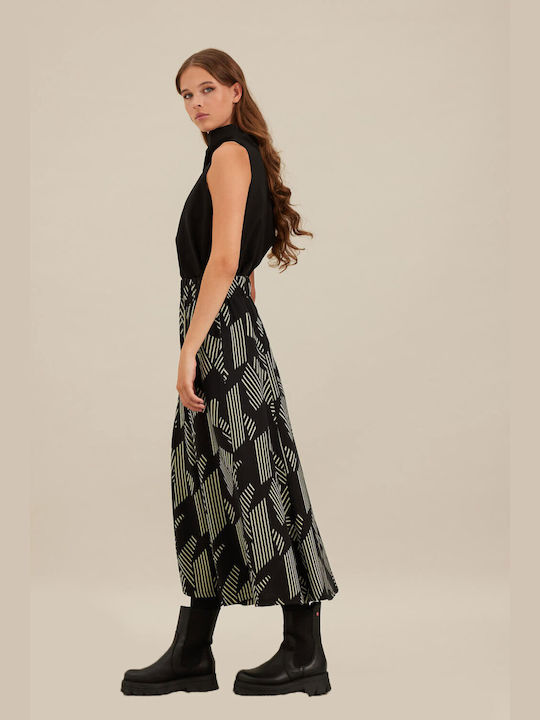 Namaste Midi Skirt Cloche Black