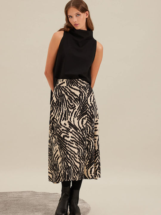 Namaste Midi Skirt in Black color