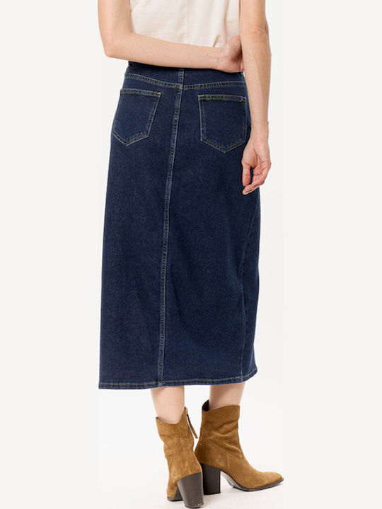 Denim Midi Rock Blue