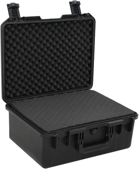 vidaXL Camera Case with Wheels Black