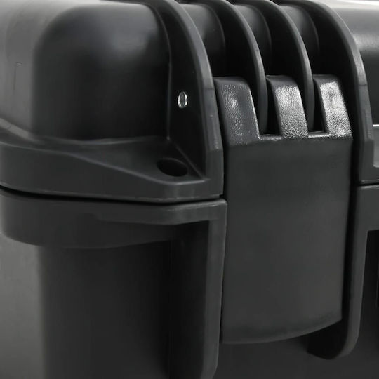 vidaXL Camera Case with Wheels Black