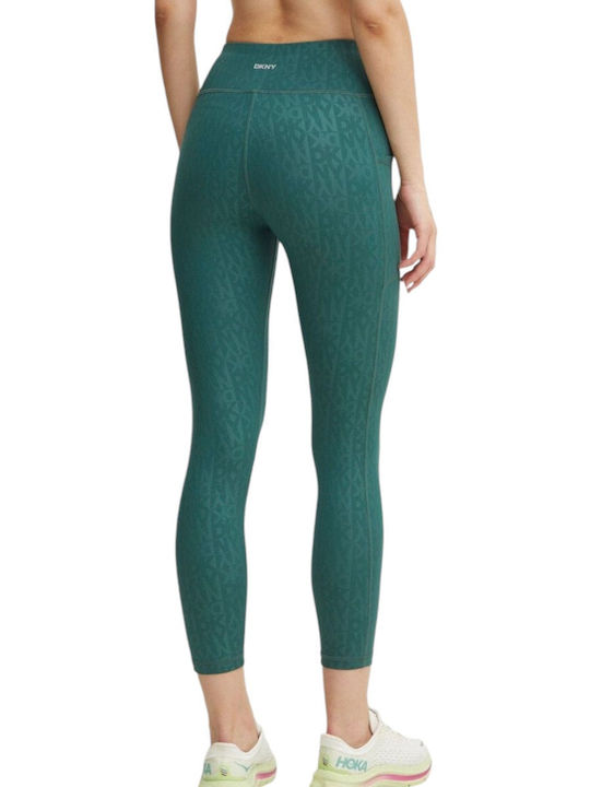 DKNY Frauen Gekürzt Leggings Spruce Grid