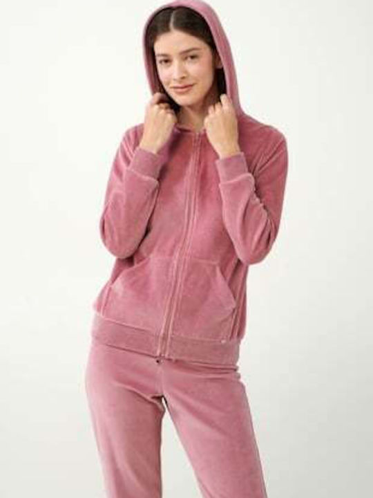 Vamp Set Women's Sweatpants Pink Nectar Velvet