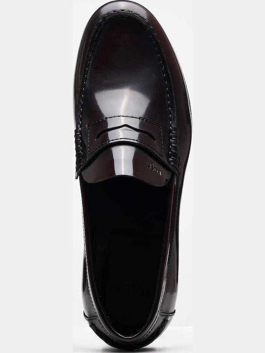 Men's Leather Loafers Burgundy