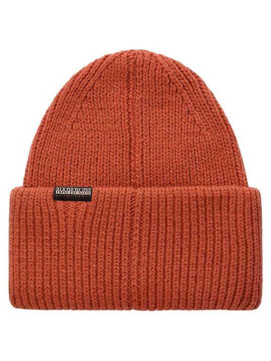 Napapijri Beanie Beanie Knitted in Orange color