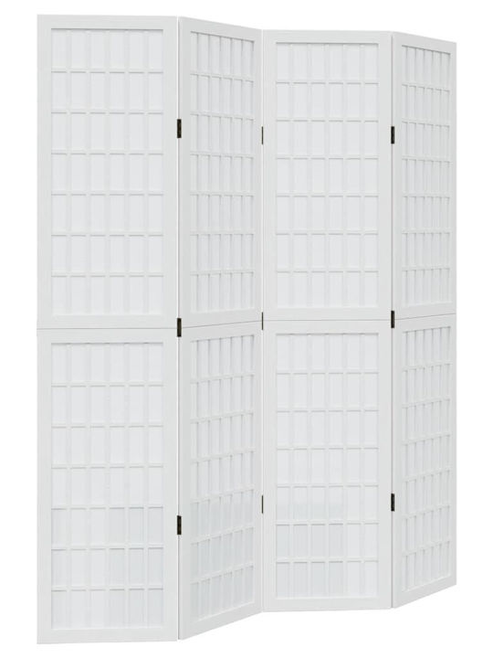 vidaXL Decorative Room Divider Wooden with 4 Panels 140x180cm