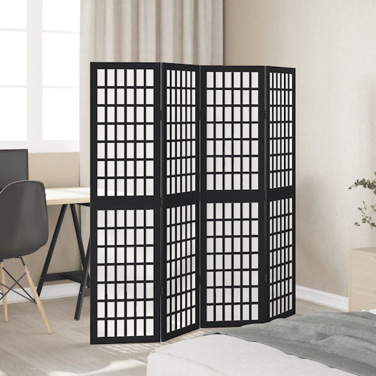 vidaXL Διακοσμητικό Παραβάν Ξύλινο με 4 Φύλλα 140x160cm