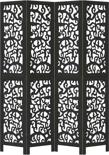 vidaXL Decorativ Paravan Lemn cu 4 Panouri 140x200cm