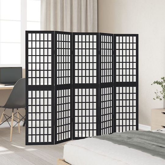 vidaXL Dekorativer Raumteiler Hölzernes mit 5 Paneelen 175x160cm