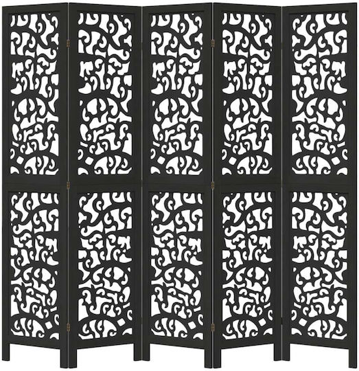 vidaXL Διακοσμητικό Παραβάν Ξύλινο με 5 Φύλλα 175x180cm