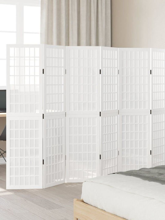 vidaXL Decorative Room Divider Wooden with 6 Panels 210x160cm