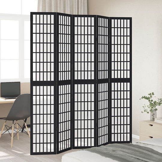 vidaXL Dekorativer Raumteiler Hölzernes mit 5 Paneelen 175x220cm
