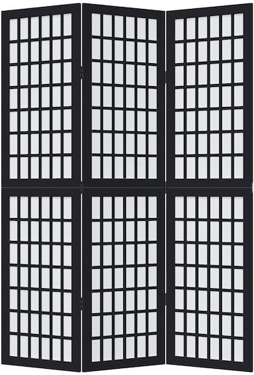 vidaXL Decorativ Paravan Lemn cu 3 Panouri 105x160cm