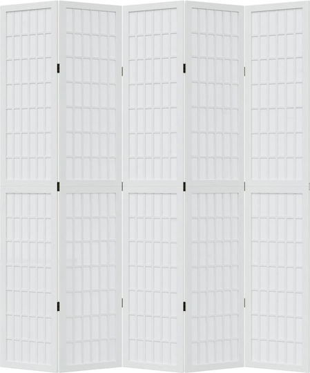 vidaXL Dekorativer Raumteiler Hölzernes mit 5 Paneelen 175x220cm