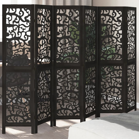 vidaXL Decorative Room Divider Wooden with 6 Panels 210x160cm