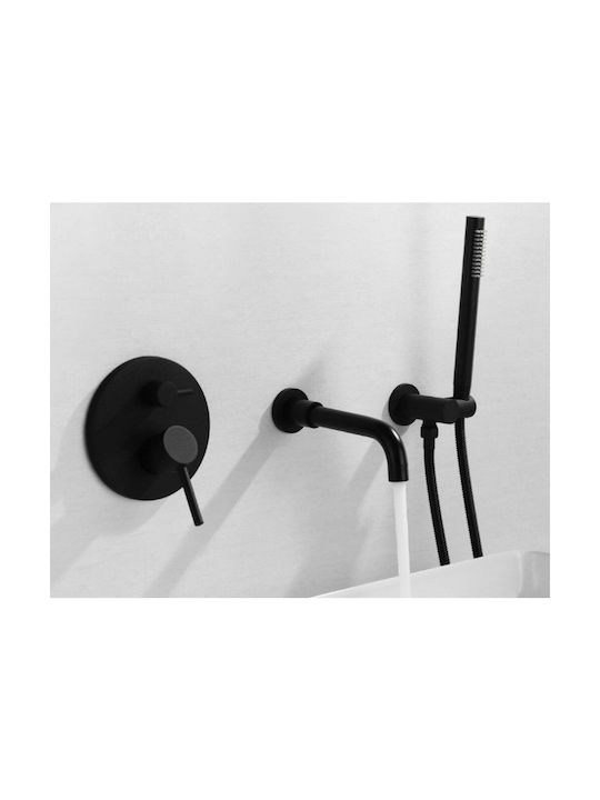 Black Swan Faucet Set Sink Bathtub Model M68 Matte Black Size 22 Cm
