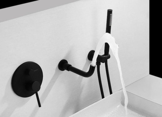 Black Swan Faucet Set Sink Bathtub Model M68 Matte Black Size 22 Cm