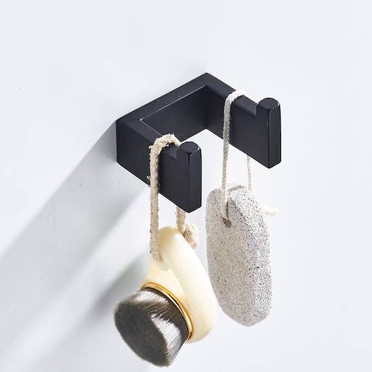 Metal Bathroom Accessory Set Black 4pcs