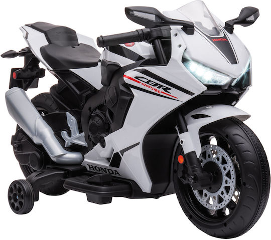 Kids Motorbike Inspired Honda Electric 6 Volt White