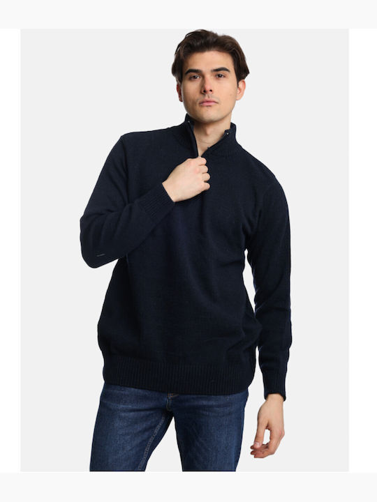 Paco & Co Men's Blouse with Zipper Navy