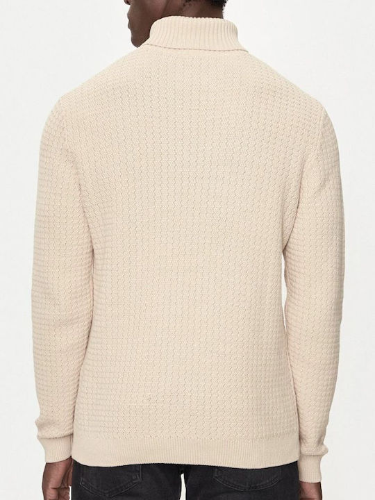 Selected Homme Herren Pullover Rollkragen Oatmeal