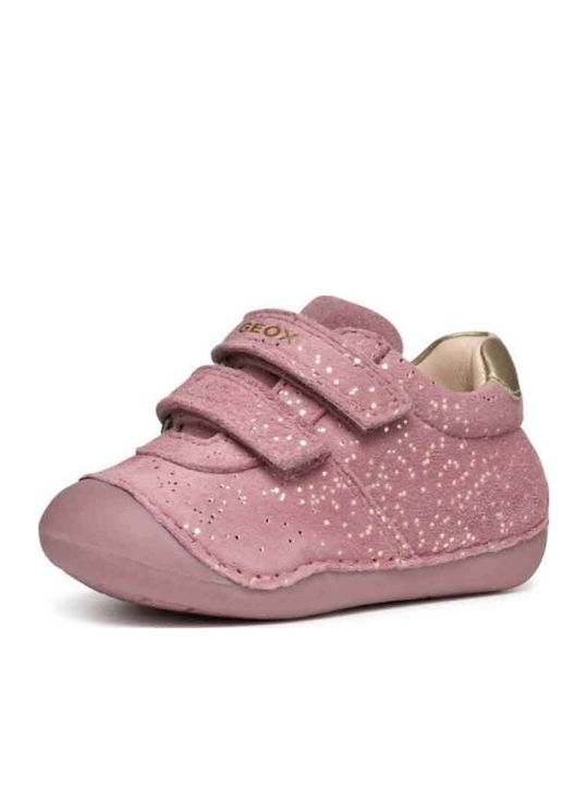 B Tutim Παιδικά Sneakers High Ανατομικά με Σκρατς Ροζ