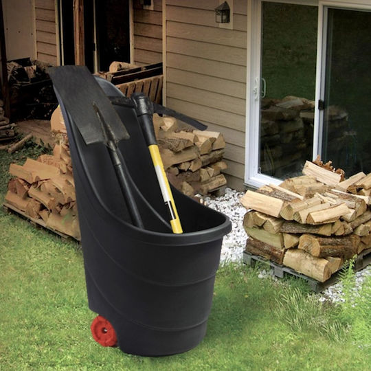 Garden Cart Log Transport Plastic Two-wheel 60lt