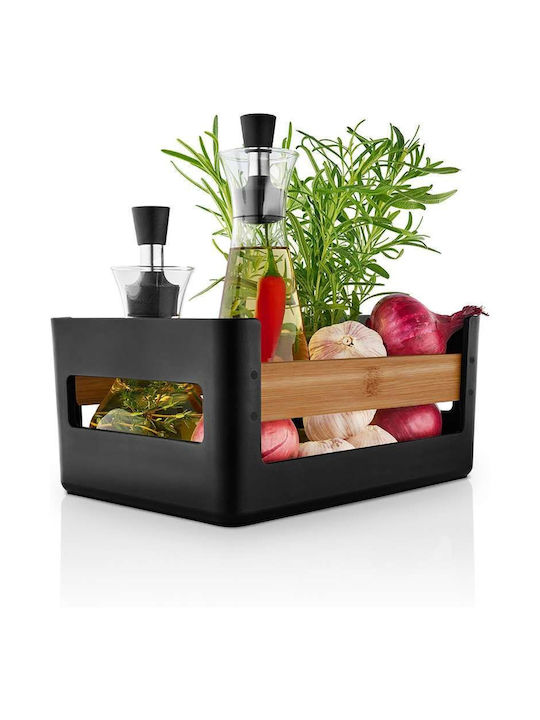 Eva Solo Кутия за Обща Употреба с Капак Дървена Черна 19x12.5x27см 1 Брой