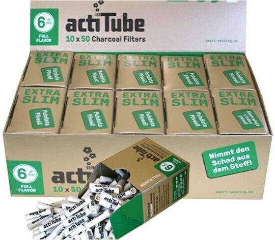 ActiTube Vată pentru țigări Carbon activat 6mm 50x10buc