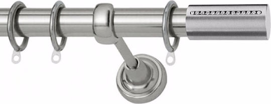 Bare Pentru Perdele Palermo Strass Dublu cu Rail Φ25mm 140cm Nichel Satinat A298989_20180