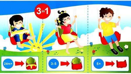 ArteLibre Plastic Hanging Swing Multicolour