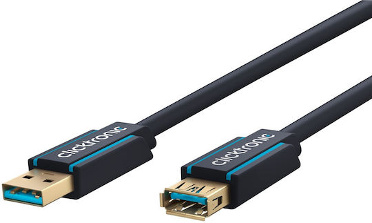Clicktronic Usb 3.0 Extension Cable Socket To Plug 3m
