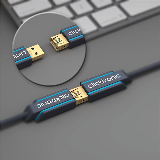 Clicktronic Usb 3.0 Extension Cable Socket To Plug 3m