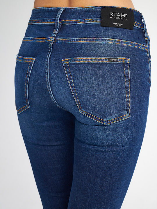 Monica Women's Jean Trousers Mid Rise in Straight Line