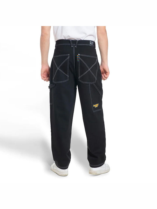 Homeboy Damen Stoff Capri Hose in Baggy Linie Black